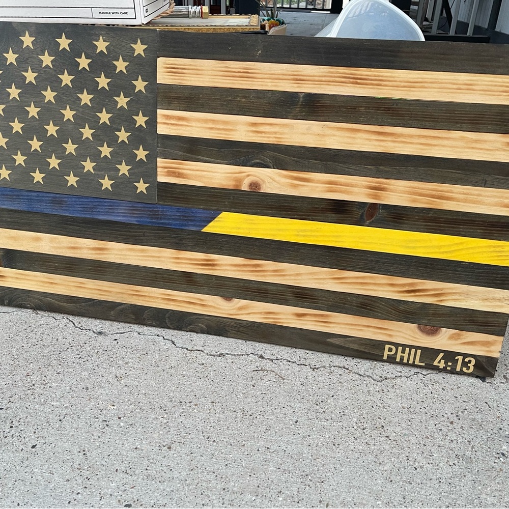 Wood art flag